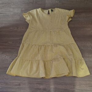Yellow Gingham Shein Dress
